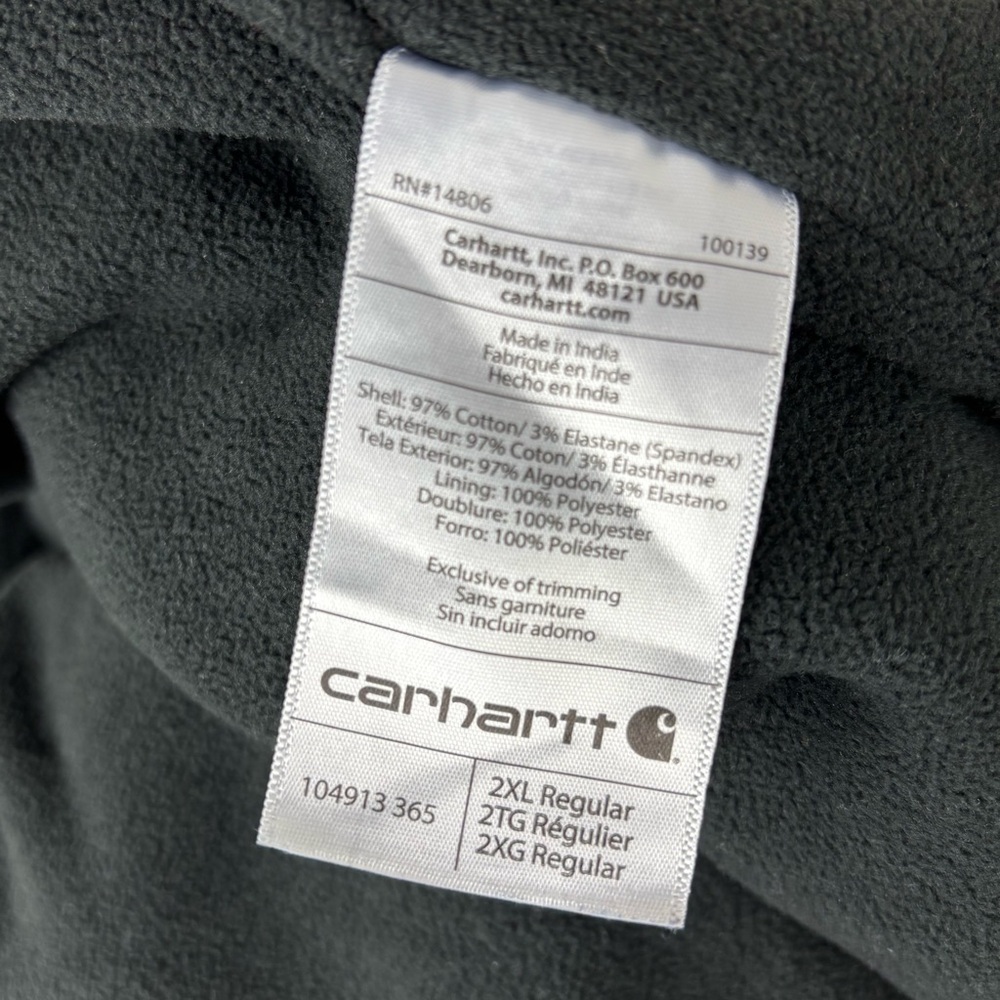 Carhartt Rugged Flex Flannel Fleece-Lined Shirt Jacket Men's Sz XXL 2XL Shacket - Picture 10 of 12